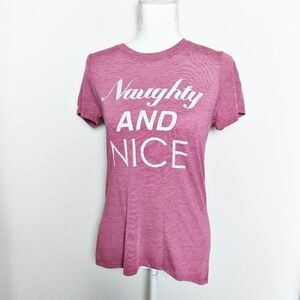 Modern Lux Naughty and Nice Christmas Graphic Tee